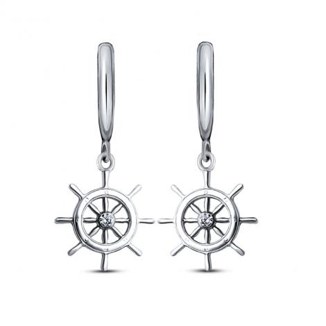 Серьги, вставка: куб.цирконий, арт.:22ws-113, SilverWings, рис. 1