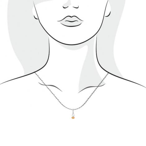 Подвеска, вставка: цитрин, куб.цирконий, арт.:23knys1845-155, SilverWings, рис. 2