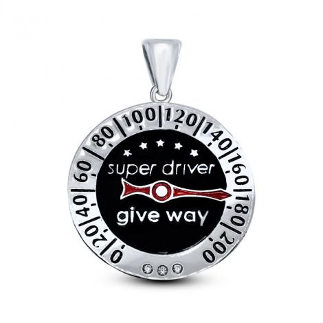 Подвеска, вставка: эмаль, куб.цирконий, арт.:23m001s-148, SilverWings, рис. 1