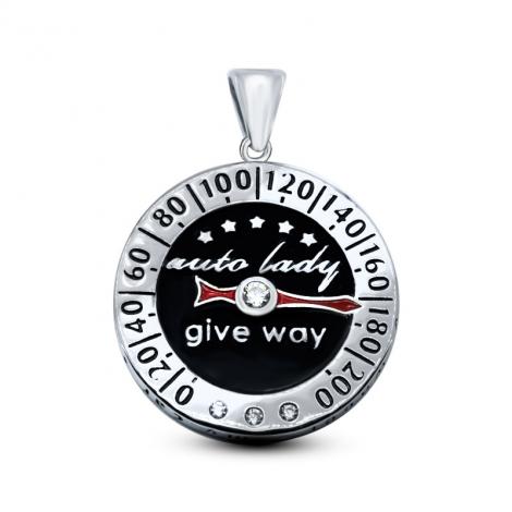 Подвеска, вставка: эмаль, куб.цирконий, арт.:23w001s-148, SilverWings, рис. 1