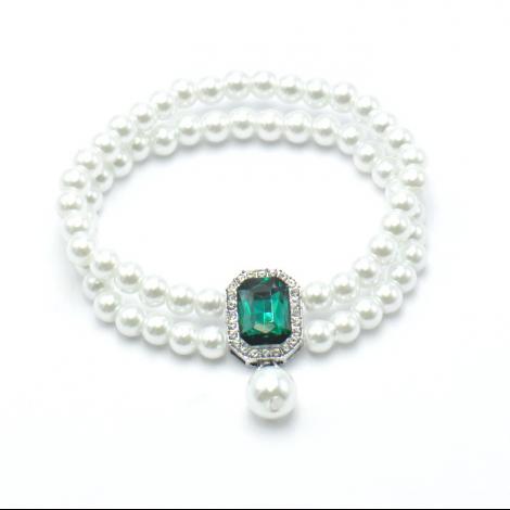 Браслет, вставка: куб.цирконий, майорика, арт.:242401115e, SilverWings, рис. 1