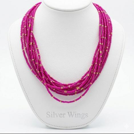 Колье, вставка: бисер, арт.:252401417gp-fuc, SilverWings, рис. 3