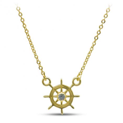 Колье, вставка: куб.цирконий, арт.:25wsgp-113, SilverWings, рис. 1